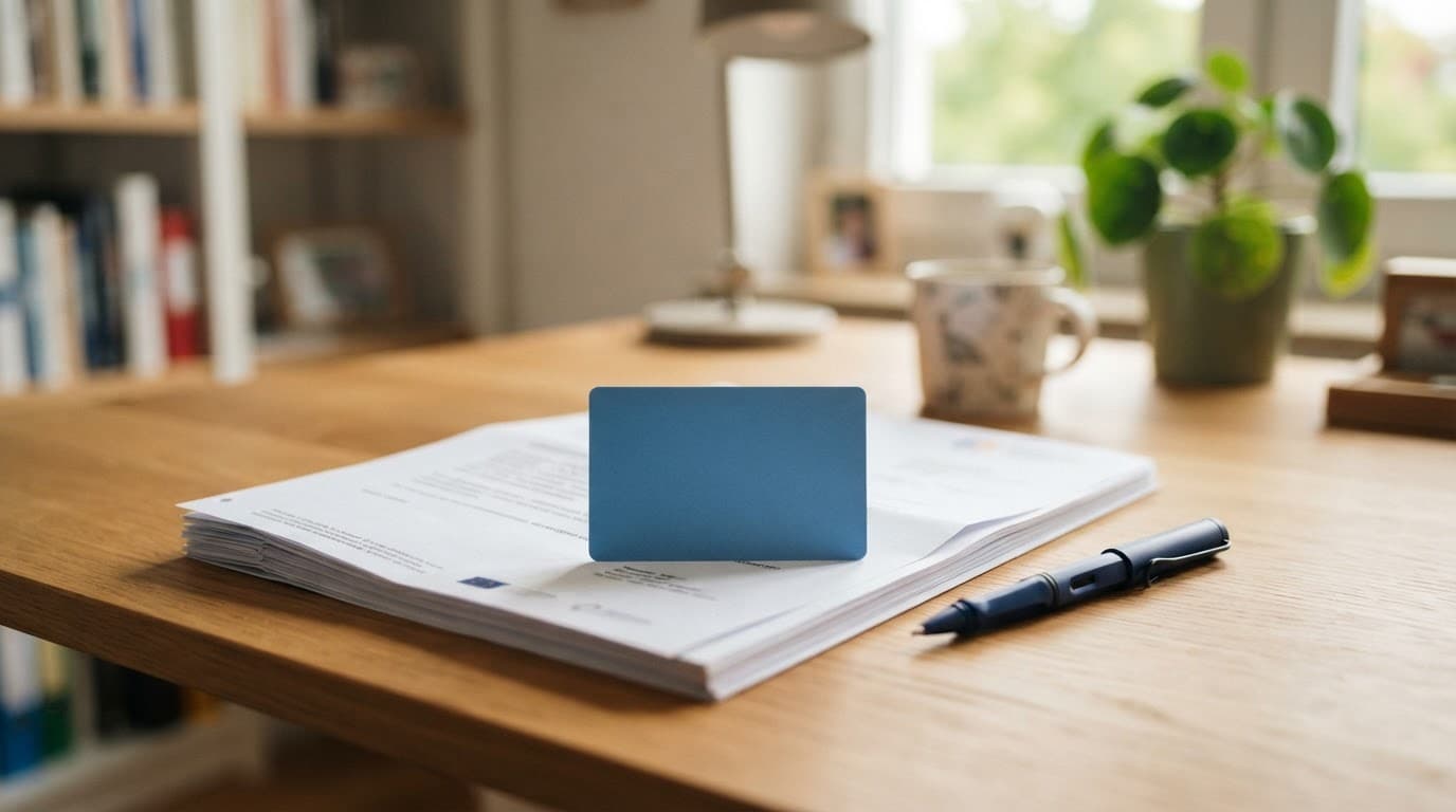 Krankenkassenkarte und Stethoskop auf Formularen der Agentur für Arbeit